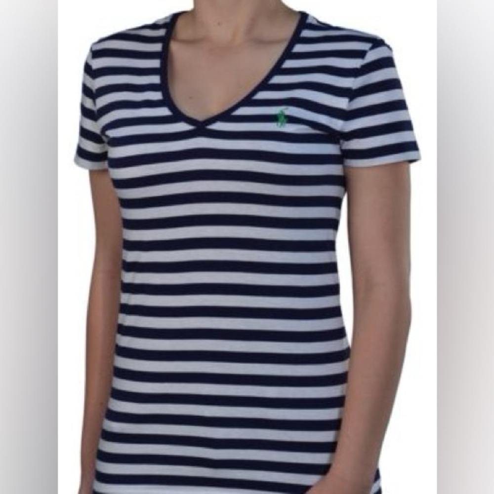Ralph Lauren Sport Navy Stripped Tee